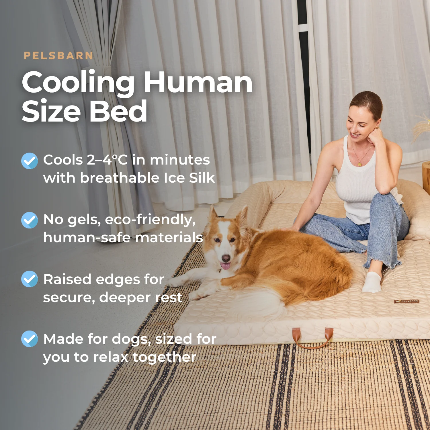 Human Size Cooling Dog Bed - Image 15