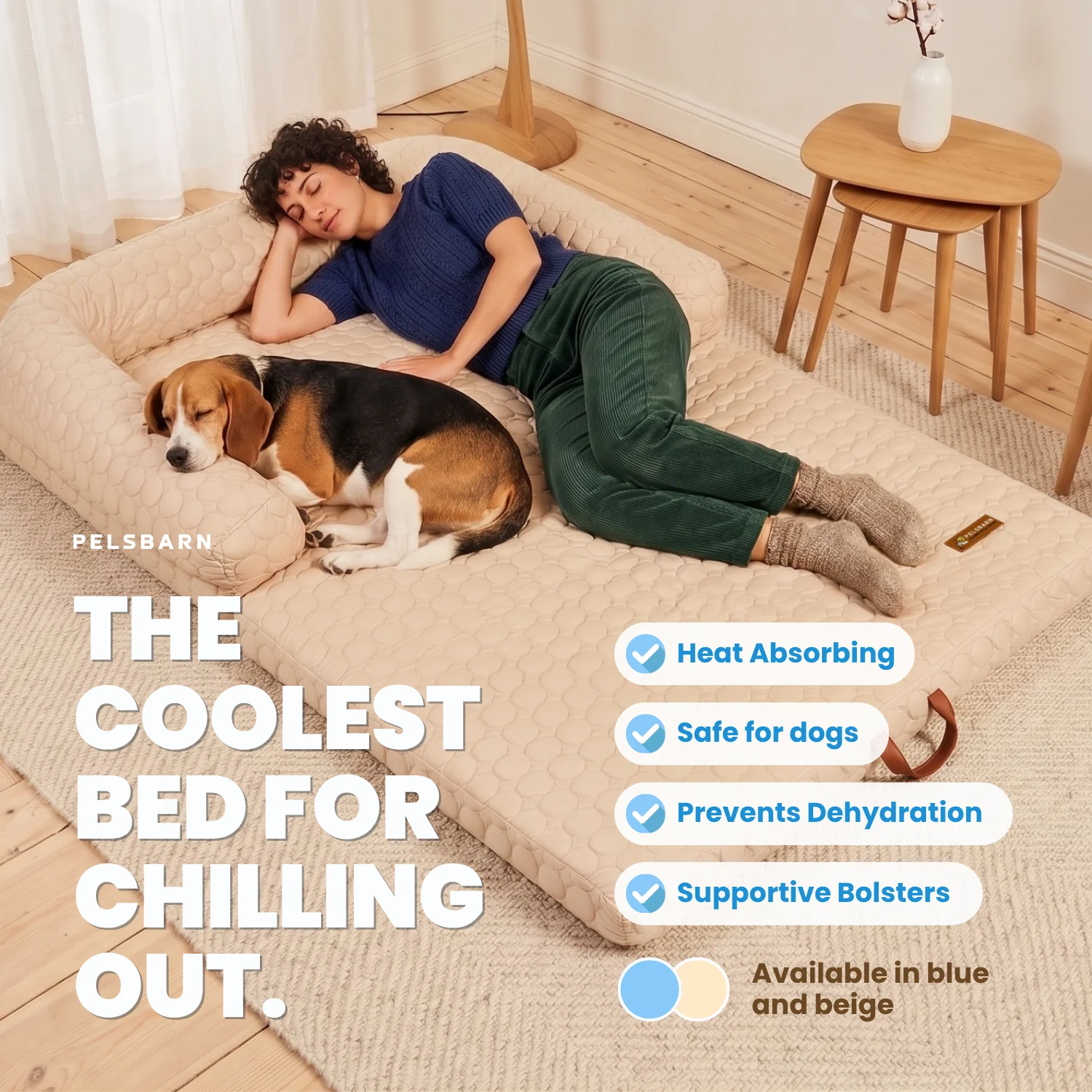 Human Size Cooling Dog Bed - Image 4