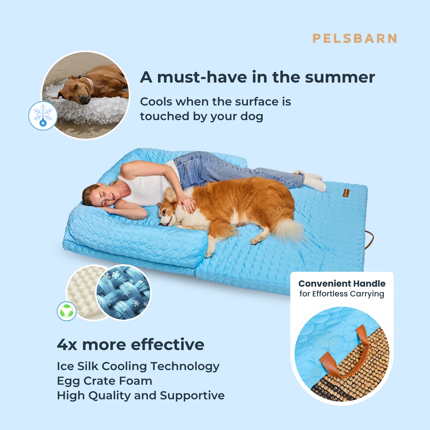 Human Size Cooling Dog Bed - Image 7