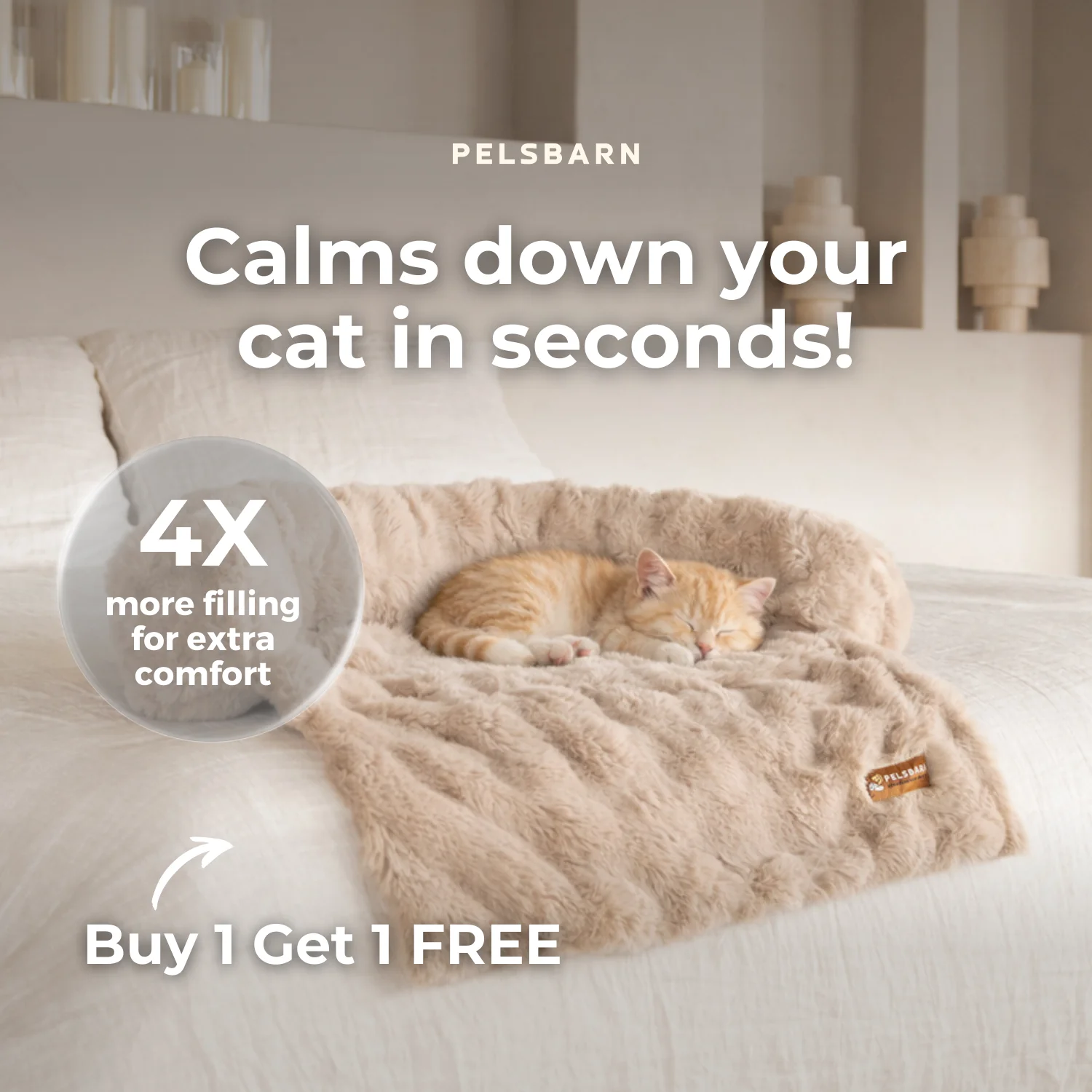 Pelsbarn Luxurious Sofa Bed ( 1+1 ) for Cats - Image 16