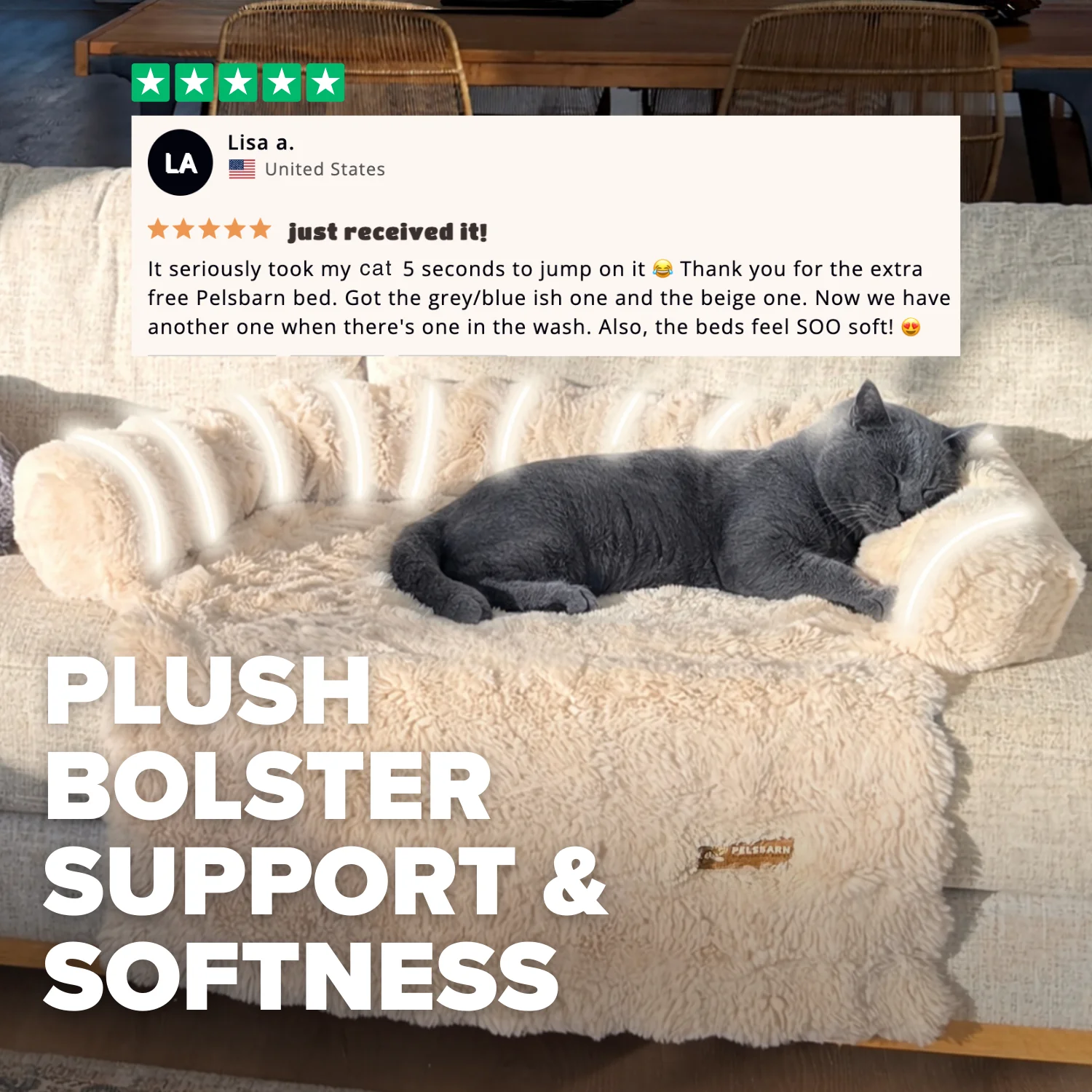 Pelsbarn Luxurious Sofa Bed ( 1+1 ) for Cats - Image 21