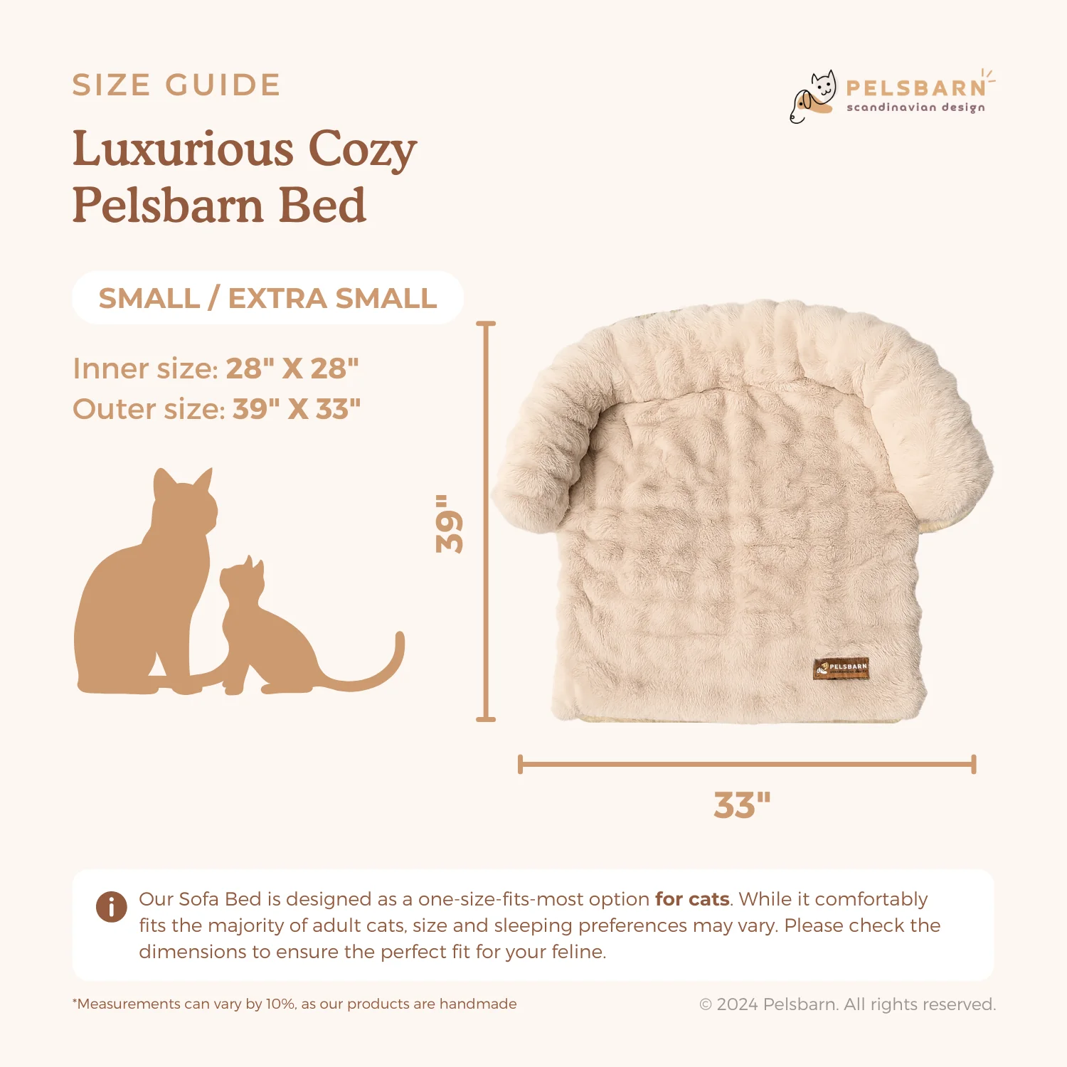 Pelsbarn Luxurious Sofa Bed ( 1+1 ) for Cats - Image 5