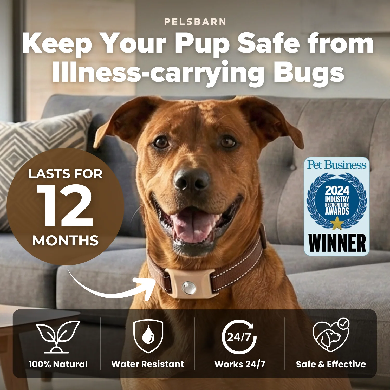Pelsbarn Natural Flea and Tick Pendant - Image 2