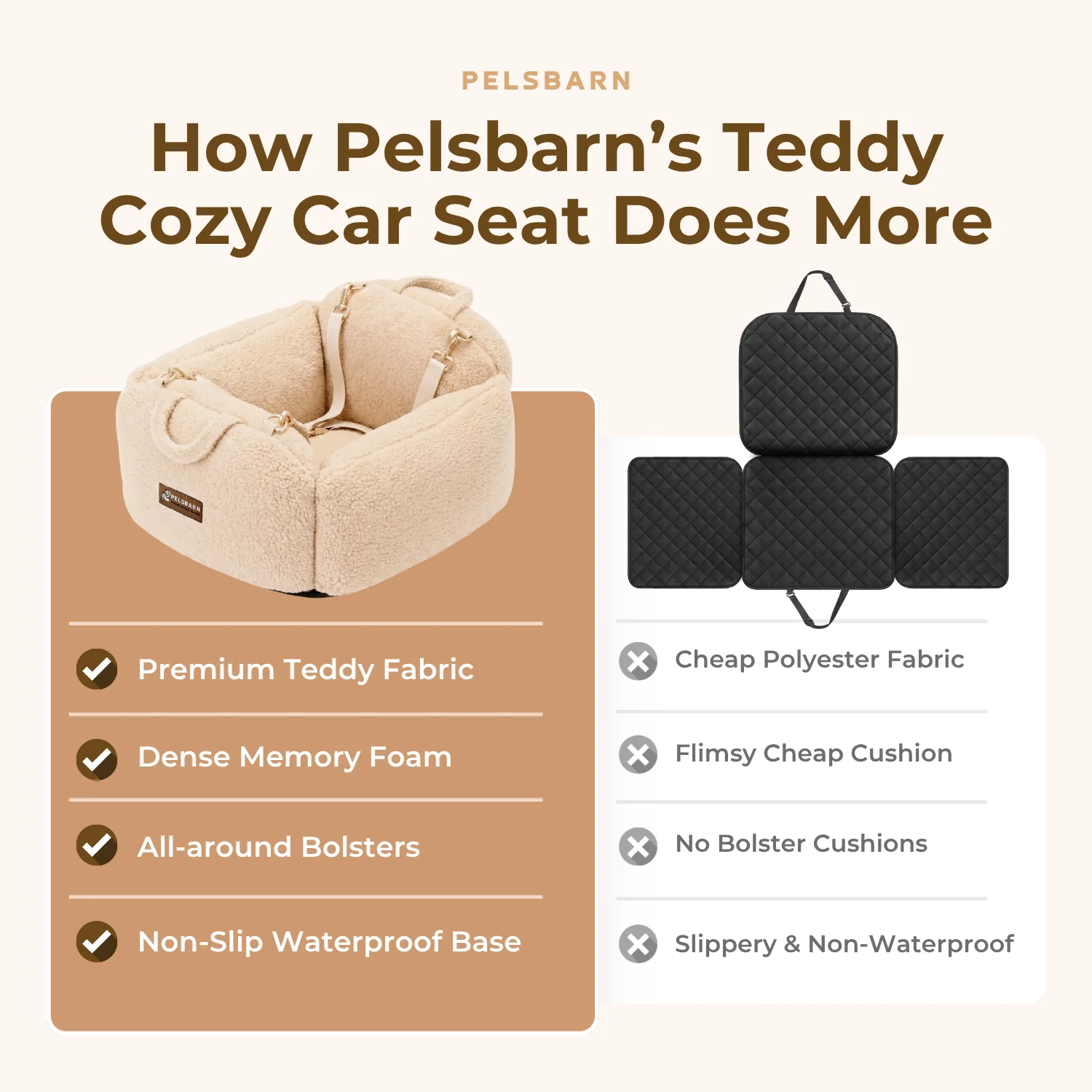 Pelsbarn Teddy Cozy Car Seat - Image 14