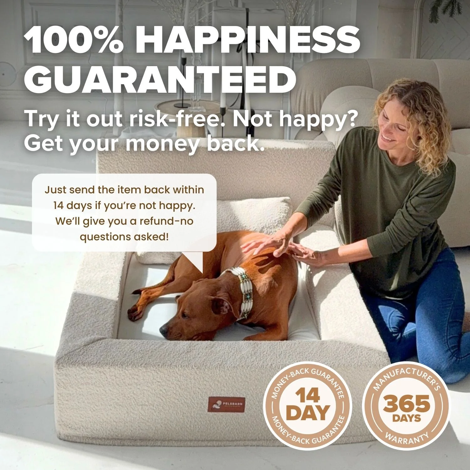 The Real Dog Bed + Free Calming Blanket - Image 25